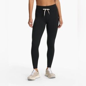 Vuori Halo Black Leggings with Drawstring